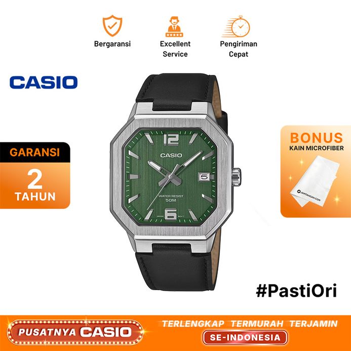 Casio General MTP-B195L-3A MTP-B195L-3AVDF Green Dial Black