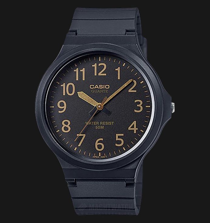 Casio General MW-240-1B2VDF Black Dial Black Resin Band