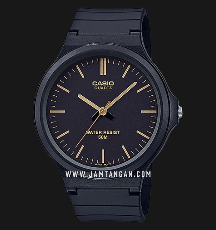 Casio General MW-240-1E2VDF Analog Men Black Dial Black Resin Band