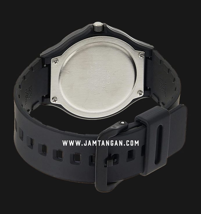 Casio General MW-240-2BVDF Black Dial Black Resin Band