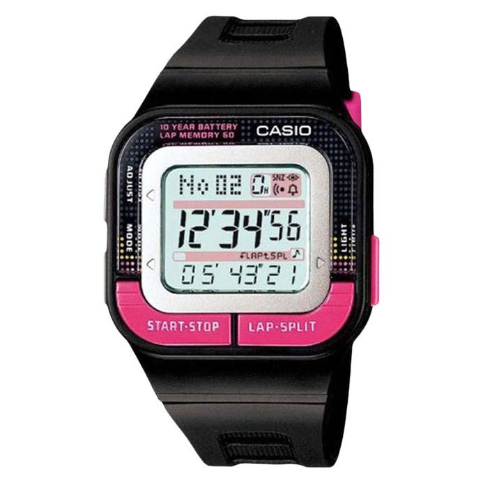 Casio SDB-100-1BDF Ladies Digital Dial Black Resin Strap