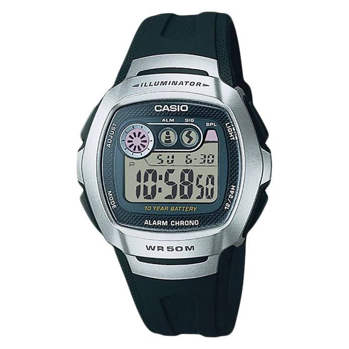 Casio Standar W-210-1A W-210-1AVDF Alarm Chrono WR 50M