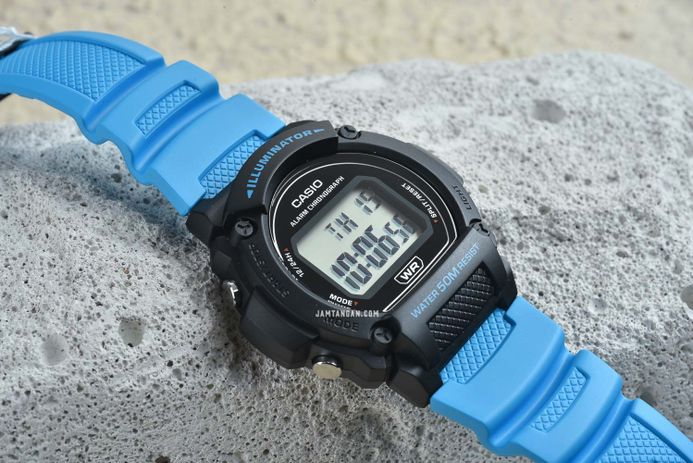 Casio General W-219H-2A2VDF Digital Dial Blue Resin Band