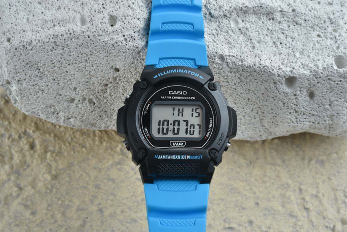 Casio General W-219H-2A2VDF Digital Dial Blue Resin Band