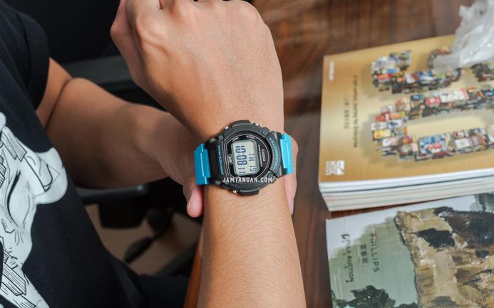 Casio General W-219H-2A2VDF Digital Dial Blue Resin Band