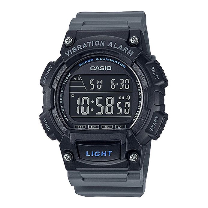 Casio General W-736H-8BVDF Men Digital Dial Grey Resin Band