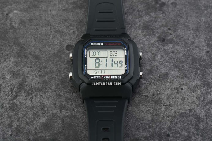 Casio Standard W-800H-1AVDF Classic 10 Year Battery Digital Dial Black Resin Band