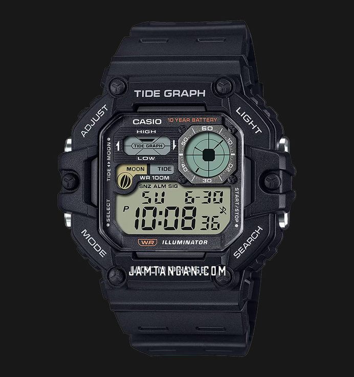 Casio General WS-1700H-1AVDF Men Illuminator Digital Dial Black Resin Band
