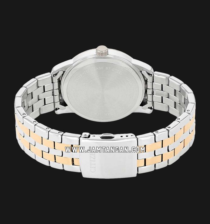 Citizen Classic AK5006-58A Men Moon Phase Silver Dial Dual Tone Stainless Steel Strap