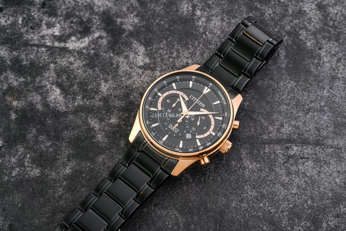 Citizen Chronograph AN8196-55E Black Dial Black Stainless Steel Strap