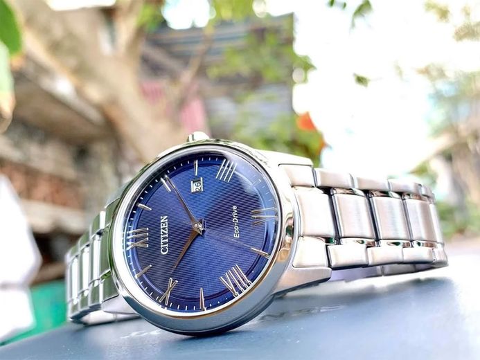 腕時計(アナログ) CITIZEN ECO-DRIVE BLUE DIAL AW1231-58L Citizen Eco-Drive AW1231-58L Men Blue Dial Stainless Steel Strap
