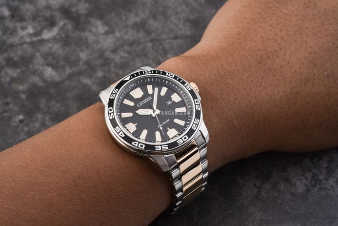 Citizen Eco-Drive AW1524-84E Black Pattern Dial Dual Tone