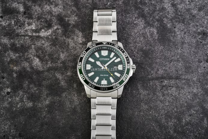 Citizen Eco-Drive AW1526-89X Green Pattern Dial Stainless Steel