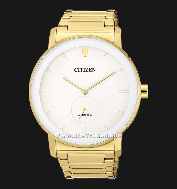 Citizen BE9182-57A Men White Dial Gold Stainless Steel Strap