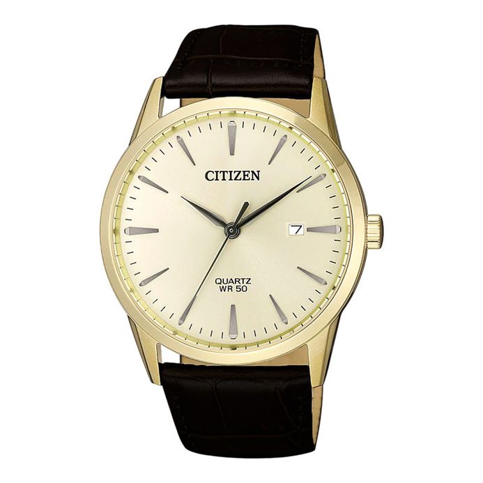 Citizen Classic BI5002-14A Men Gold Dial Brown Leather Strap