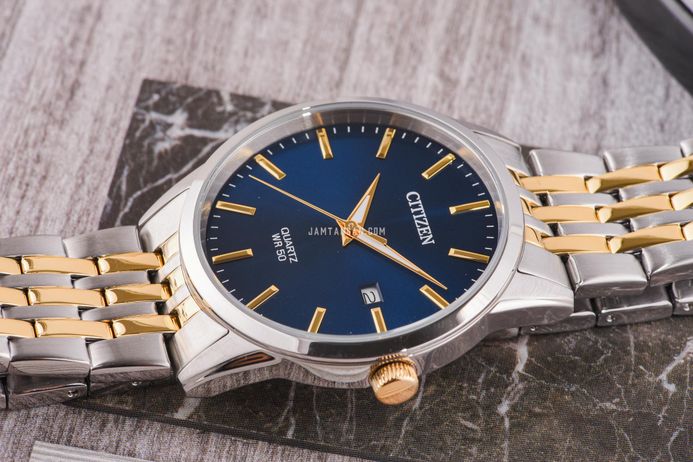 Citizen BI5006-81L Men Blue Dial Dual Tone Stainless Steel Strap