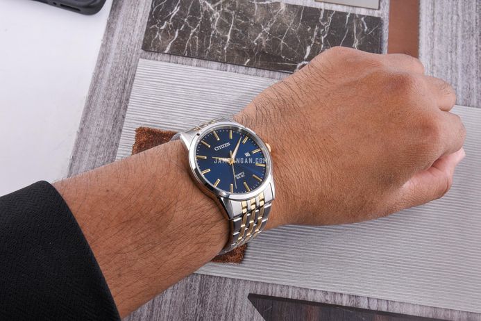 Citizen BI5006-81L Men Blue Dial Dual Tone Stainless Steel Strap
