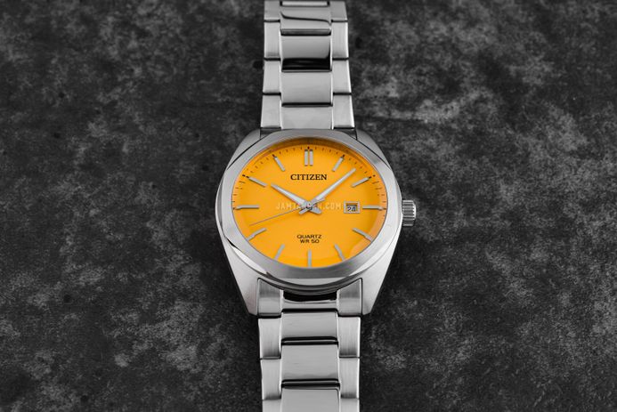 Citizen BI5110-54Z Men Yellow Dial Stainless Steel Strap