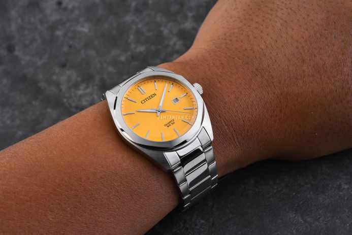 Citizen BI5110-54Z Men Yellow Dial Stainless Steel Strap