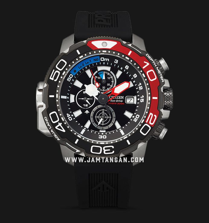 Citizen Promaster BJ2167-03E Eco Drive Black Dial Black Rubber Strap
