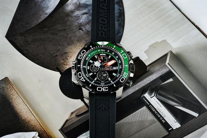 Citizen Promaster BJ2168-01E Aqualand Eco Drive Black Dial Black Rubber Strap + Extra Strap