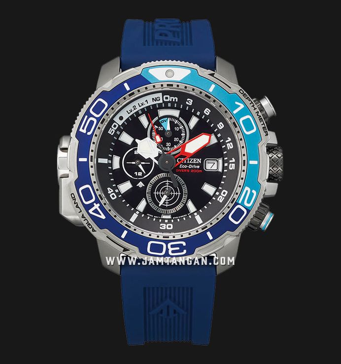 Citizen Promaster BJ2169-08E Eco Drive Black Dial Blue Rubber Strap
