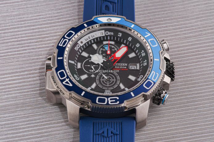 Citizen Promaster BJ2169-08E Eco Drive Black Dial Blue Rubber Strap