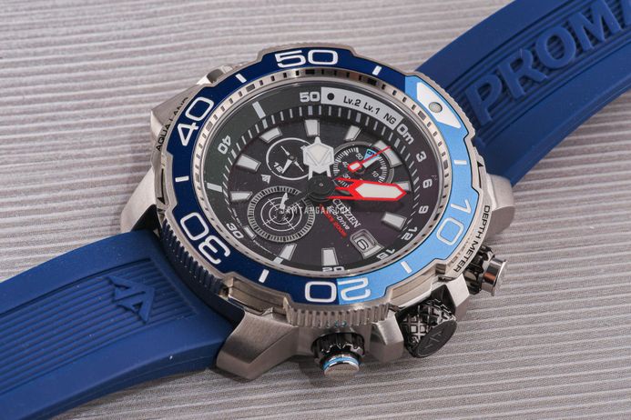 Citizen Promaster BJ2169-08E Eco Drive Black Dial Blue Rubber Strap