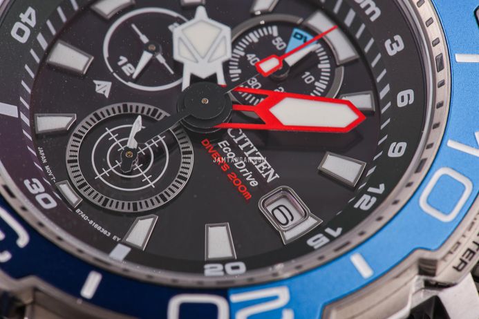Citizen Promaster BJ2169-08E Eco Drive Black Dial Blue Rubber Strap