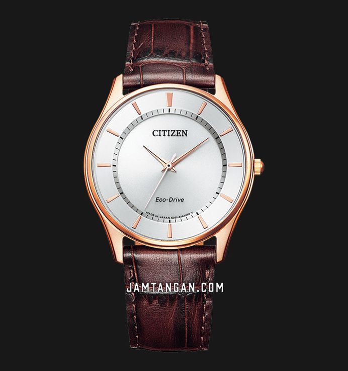 Citizen Eco Drive BJ6482-04A Silver Dial Brown Leather Strap Citizen Eco Drive BJ6482-04A Silver Dial Brown Leather Strap