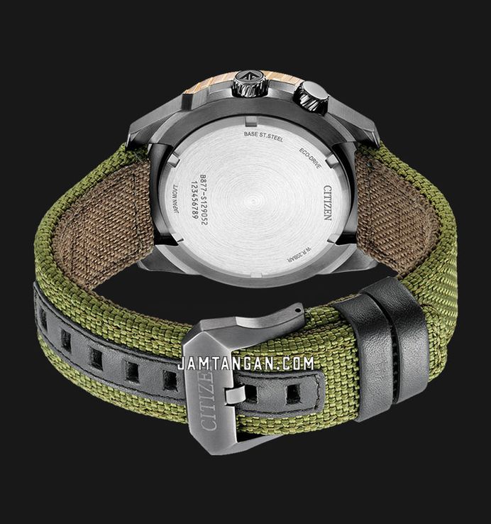 Citizen Promaster BJ7136-00E Nighthawk Eco Drive Black Dial Green Nylon Strap