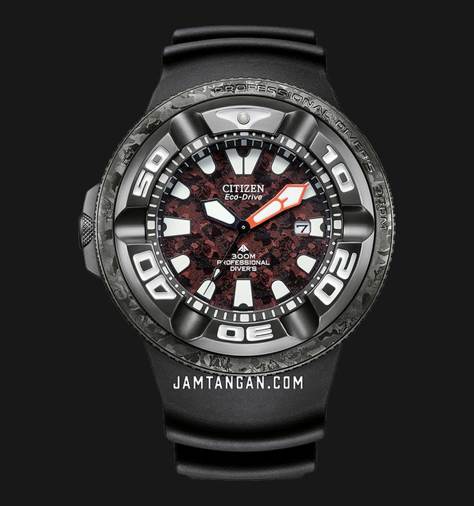 Citizen Promaster Marine BJ8059-03Z “Ecozilla” X Godzilla Black Polyurethane Strap Limited Edition