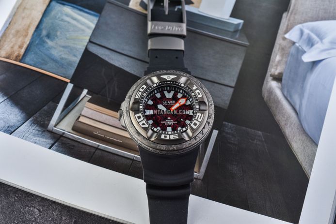 Citizen Promaster Marine BJ8059-03Z “Ecozilla” X Godzilla Black Polyurethane Strap Limited Edition