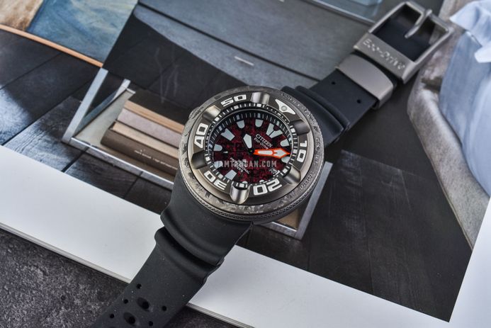 Citizen Promaster Marine BJ8059-03Z “Ecozilla” X Godzilla Black Polyurethane Strap Limited Edition