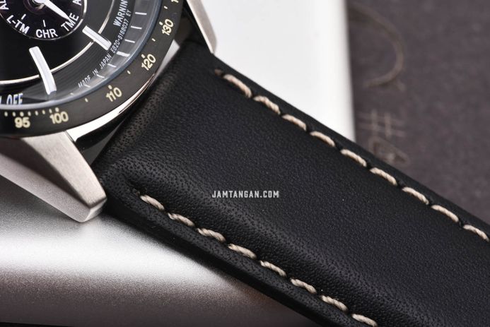 時計 CITIZEN Eco-Drive BL5496-11E Watch Black Citizen Eco Drive BL5496-11E Men Black Dial Black Leather Strap