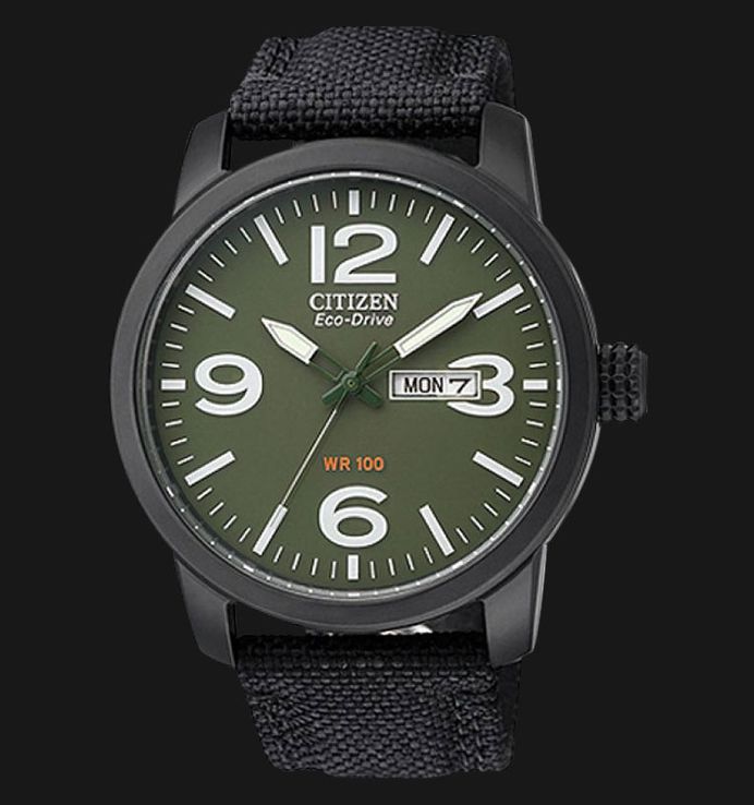 Citizen eco drive wr100 black and green new arrivals