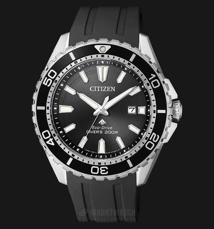 Citizen Promaster BN0190-15E Marine Men Black Dial Black Rubber Strap