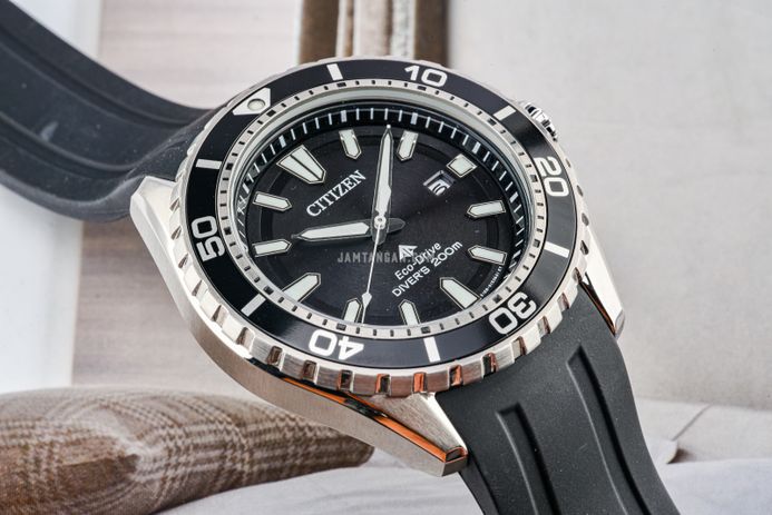 Citizen Promaster BN0190-15E Marine Men Black Dial Black Rubber Strap