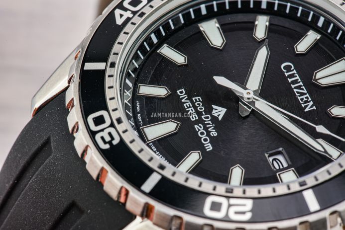 Citizen Promaster BN0190-15E Marine Men Black Dial Black Rubber Strap