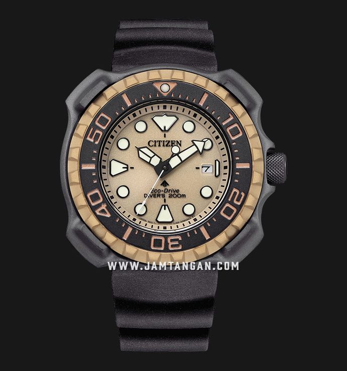 Citizen Promaster BN0226-10P Whale Shark Marine Retrozilla Super Titanium Brown Dial Urethane Strap