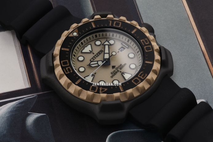 Citizen Promaster BN0226-10P Whale Shark Marine Retrozilla Super Titanium Brown Dial Urethane Strap