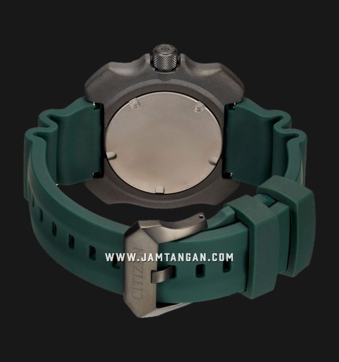 Citizen Promaster BN0228-06W Whale Shark Super Titanium Green Camo Dial Green Polyurethane Strap