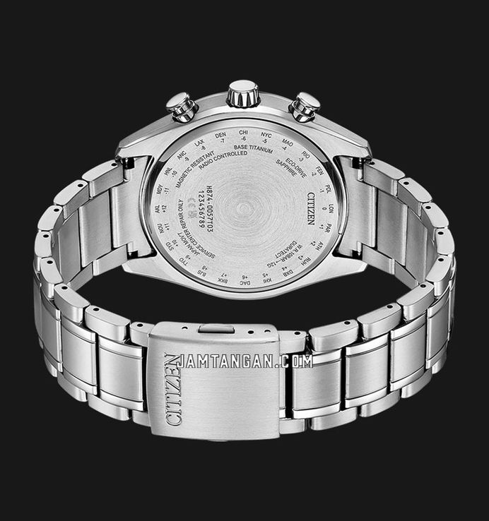 Citizen Eco Drive BY1010-81L Tsuki Yomi Moon Phase Blue Dial Super Titanium Strap