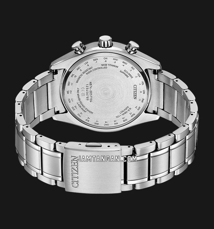 Citizen Eco Drive BY1018-80E Men Tsuki-yomi Black Moon Phase Dial Titanium Strap