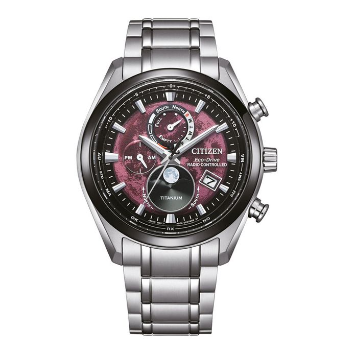 Citizen Eco Drive BY1018-80X Men Tsuki-yomi Red Moon Phase Dial