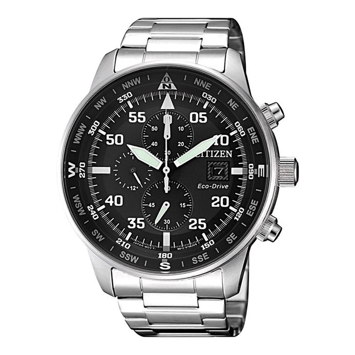Citizen Eco-Drive CA0690-88E Chronograph Black Dial Stainless Steel Strap