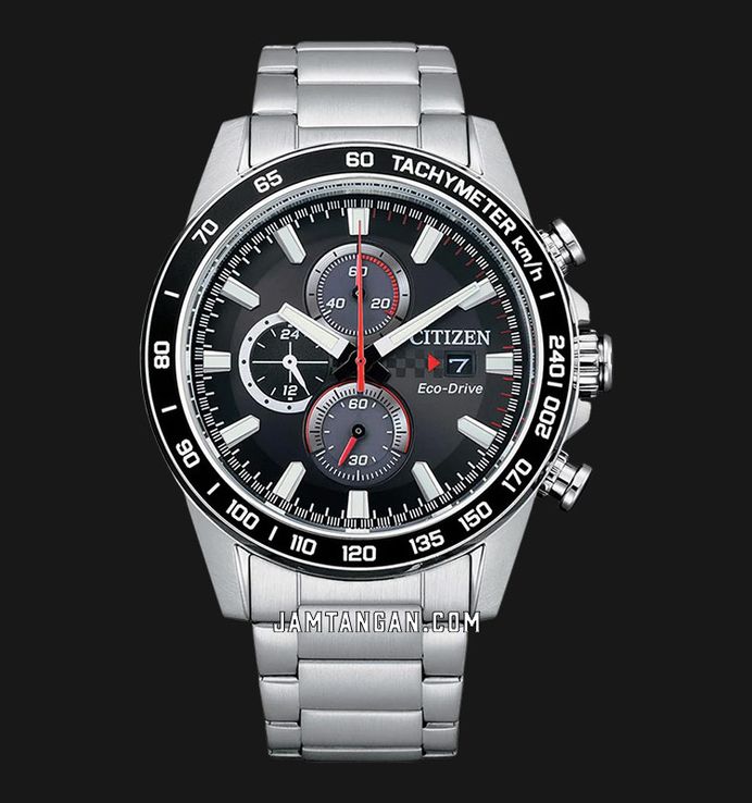 Citizen Chronograph CA0780-87E Eco-Drive Men Black Dial Stainless Steel Strap