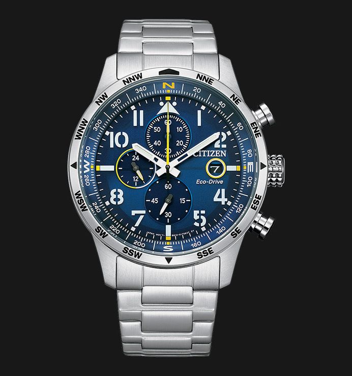 Citizen Eco-Drive CA0790-83L Chronograph Men Blue Dial Stainless Steel Strap