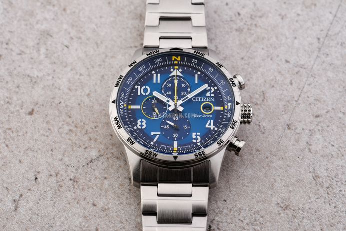 Citizen Eco-Drive CA0790-83L Chronograph Men Blue Dial Stainless Steel Strap