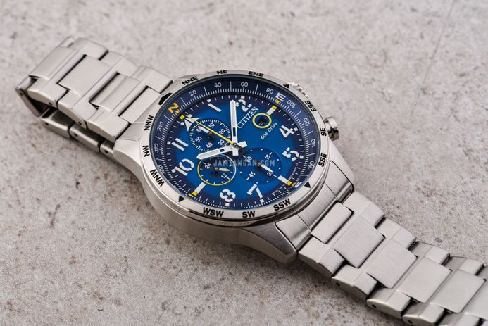 Citizen Eco-Drive CA0790-83L Chronograph Men Blue Dial Stainless Steel Strap